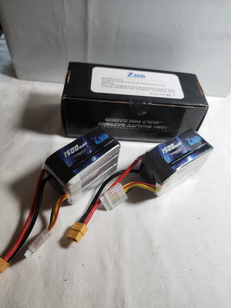 2x Zeee 6S Graphene Lipo Battery 1500mAh 22.2V 120C XT60 for RC Quad Helicopter Battery