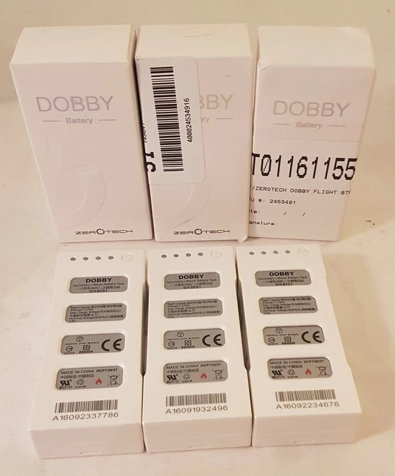 LOT 3! OEM Zerotech Dobby Pocket Selfie Drone Battery Pack D151 7.6V Original