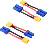 XT60 XT 60 to EC5 Male Female RC Connector Adapter for LiPO Battery with 14awg Battery