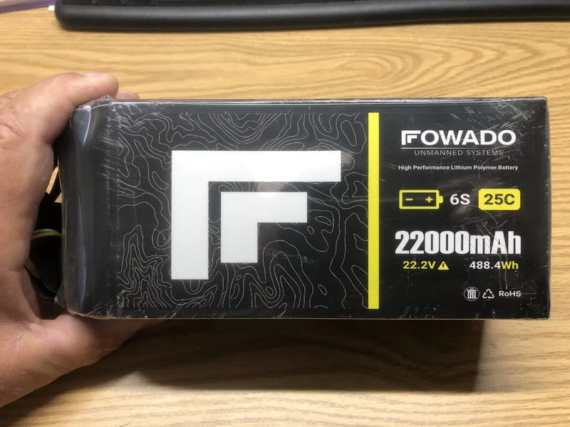Fowado 22.2V 6S 22000mAh Lipo Battery 25C with XT90-S Connector Battery