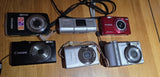 Digital Cameras - Lot for parts/repair - x4 Canon, x1 Pentax, x1 Fujifilm