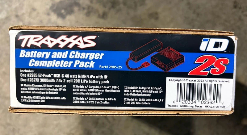 Traxxas 2985-2S Completer Pack. USB Charger And 2S 3000mah Battery