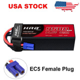 HRB 14.8V 4S 9500mAh LiPO Battery EC5 120C for RC Car X-Maxx V2 UDR Car Truck