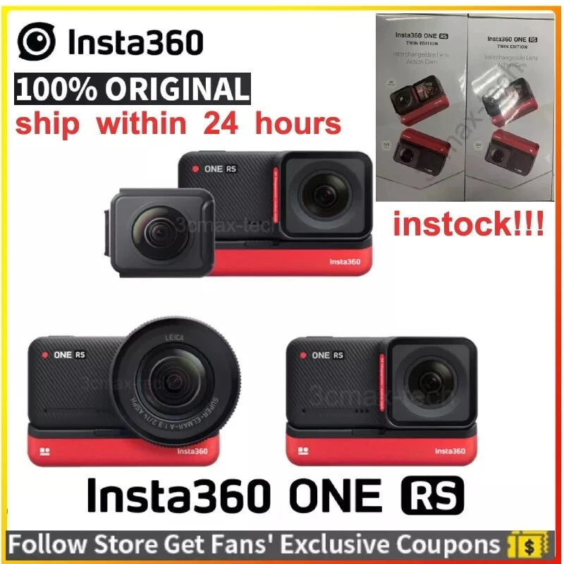 Insta360 ONE RS 5.7K 60fps 360?? Wide Angle Lens Action Sport Camera Camcorder