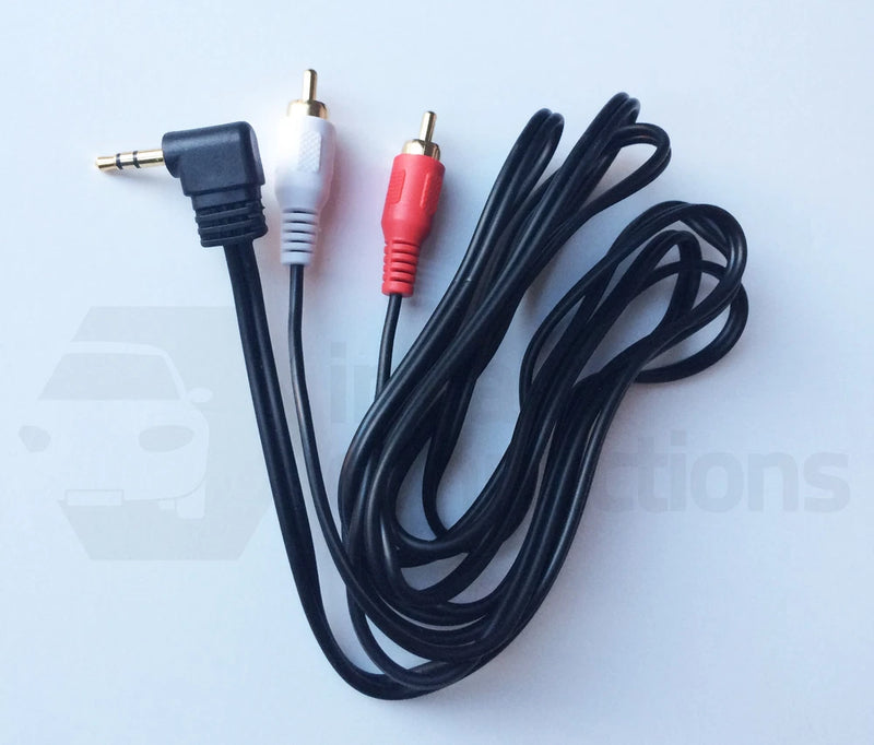 3.5mm Jack to 2 x RCA Phono Stereo Right Angled Cable 3m GOLD AUX input TV Hi-Fi