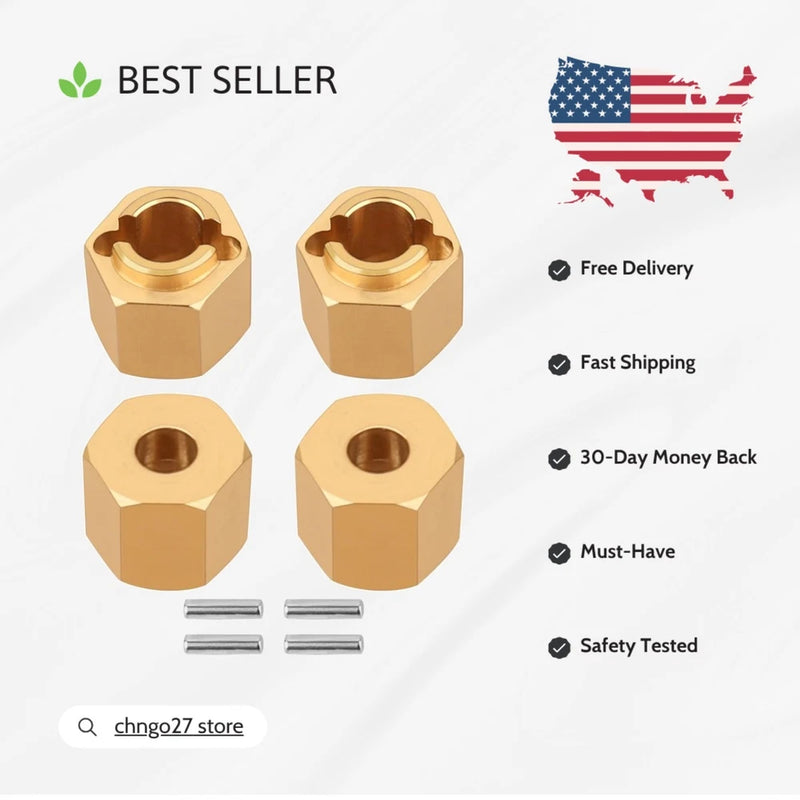 8g Brass Hex Hub 6mm Adaptor - Stability Upgrade for Ascent18 RC Crawler Converter