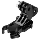 Double-head J-hook quick-release base adapter, black clamp mount with dual hooks