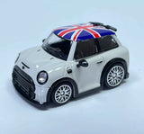 BN DK 1:64 HEC Gray Mini Cooper Flag Cute Q Sports Model Diecast Metal Car