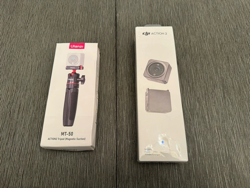 DJI Action 2 Power Combo Action Camera with Ulanzi MT-50 Tripod Selfie Stick