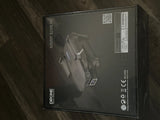 Sealed drone retail box with QR code, black and gray packaging