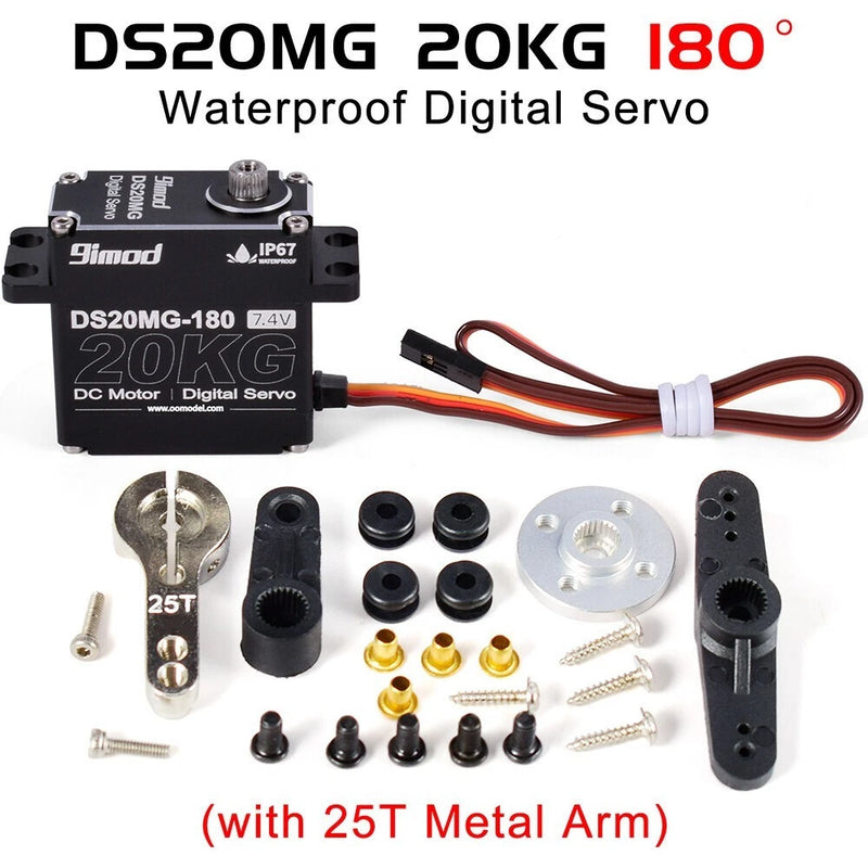 35kg High Torque Servo Motor Metal Gear Steering Servo for 1/10 RC Crawler Car