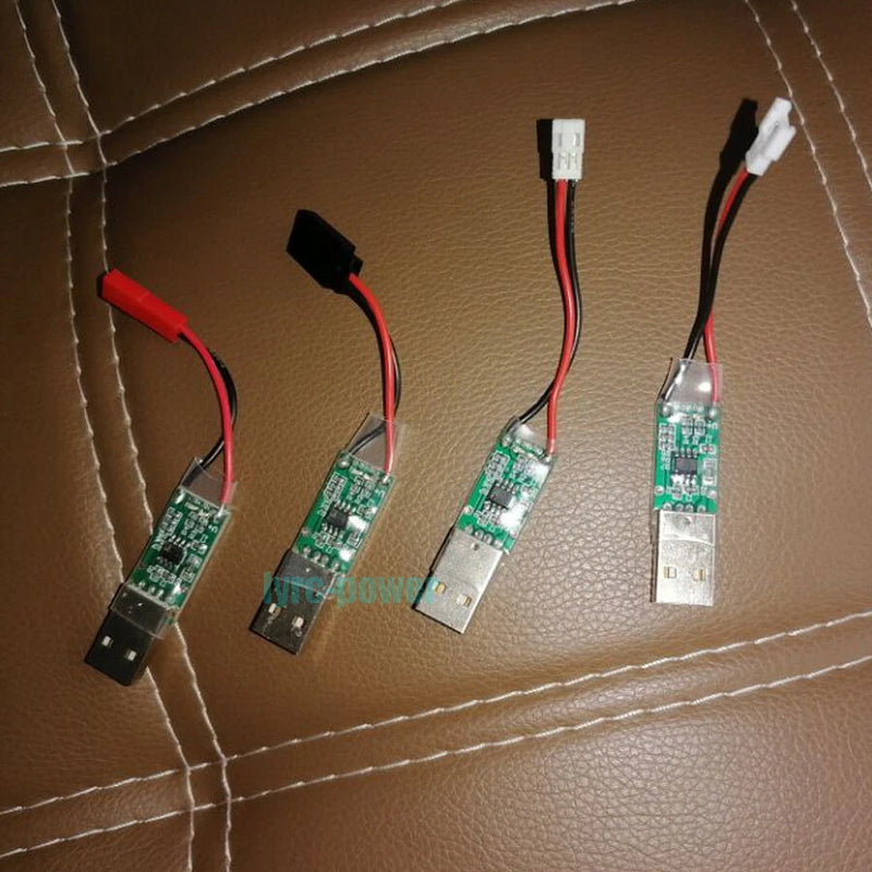 4Pcs 3.7V USB Plug Charger for JST Small lipo battery Walkera Hubsan Mcpx Fb100