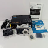 Panasonic DMC-TZ5 Digital Camera, Battery, Charger, Box Manual 4GB SD, Blue NICE