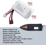 11.1V 2000mAh T Plug Li-po Battery for R608 2104 210E 200E RC Speedboat, RC Boat Battery