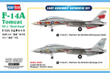 HobbyBoss 1/72 F-14A Tomcat model kit box art with gray aircraft