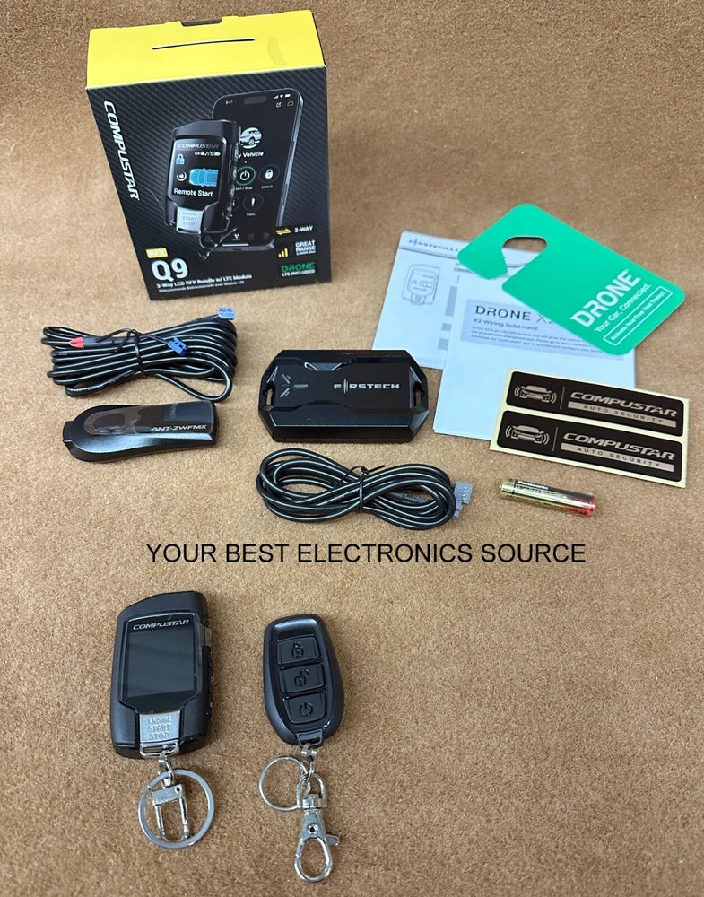 NEW Compustar RFX-2WQ9-FM + 1WG17R-FM, 2-Way Remote Kit w/ X2-LTE DRONE Module