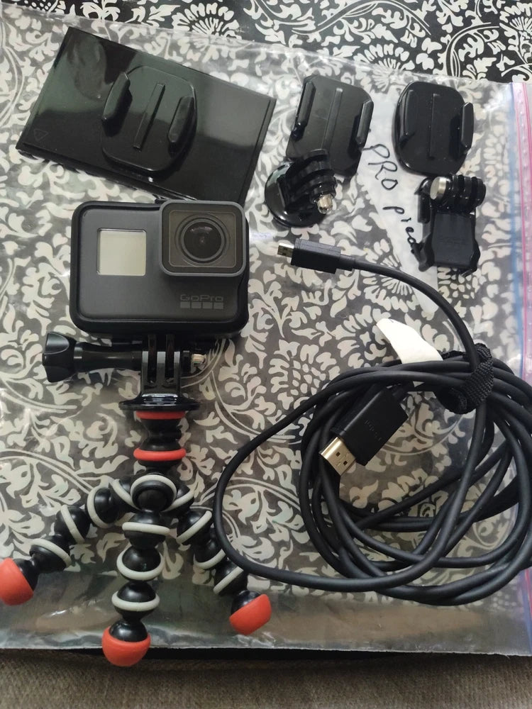 GoPro HERO5 Black Action Camera 4K HD Video with Battery, Mount Frame Bundle