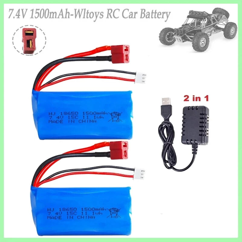 1500mAh 7.4V 15C Lipo Battery for HBX 901 903A 905 905A high speed RC trucks car Battery