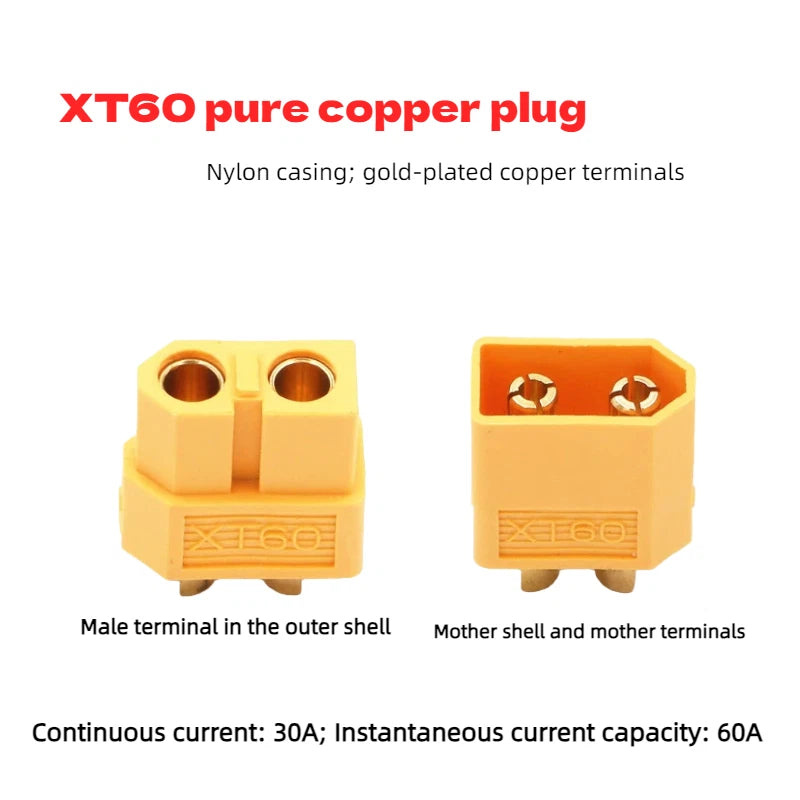 5pairs XT60 Male Female Connectors, RC Drone ESC Adapter Converter Converter