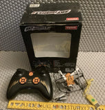 RC drone RTF kit in sealed box with controller and parts, black and white