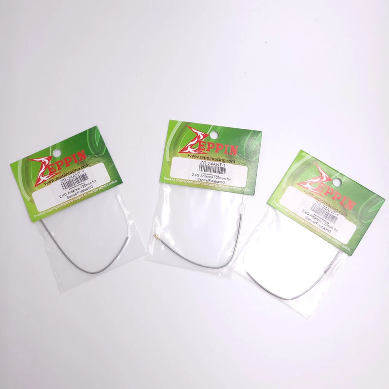 Set of three Zeppin 2.4G antennas, 120mm cables with green sealed packs