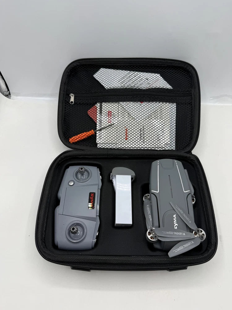 Syma X650 drone controller and body in hard case, for parts or repair