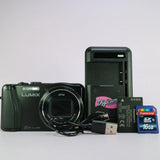 Panasonic Digital Camera Lumix DMC-TZ35 16.1MP Black Tested Full Working Set