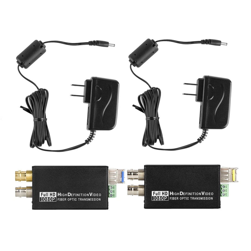 3G-SDI RS485 Fiber Optic Converter Broadcast Extender 10KM LC Single Mode Tx Rx
