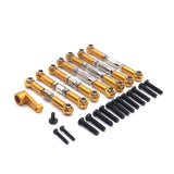Gold remote control car servo linkage rod upgrade kit with screws and mounts