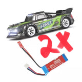 2S LiPo RC battery pack with red/blue leads and black connector
