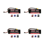 Venom 20C 2S 4000mAh 7.4V Softcase LiPo Battery with Universal Plug x4 Packs