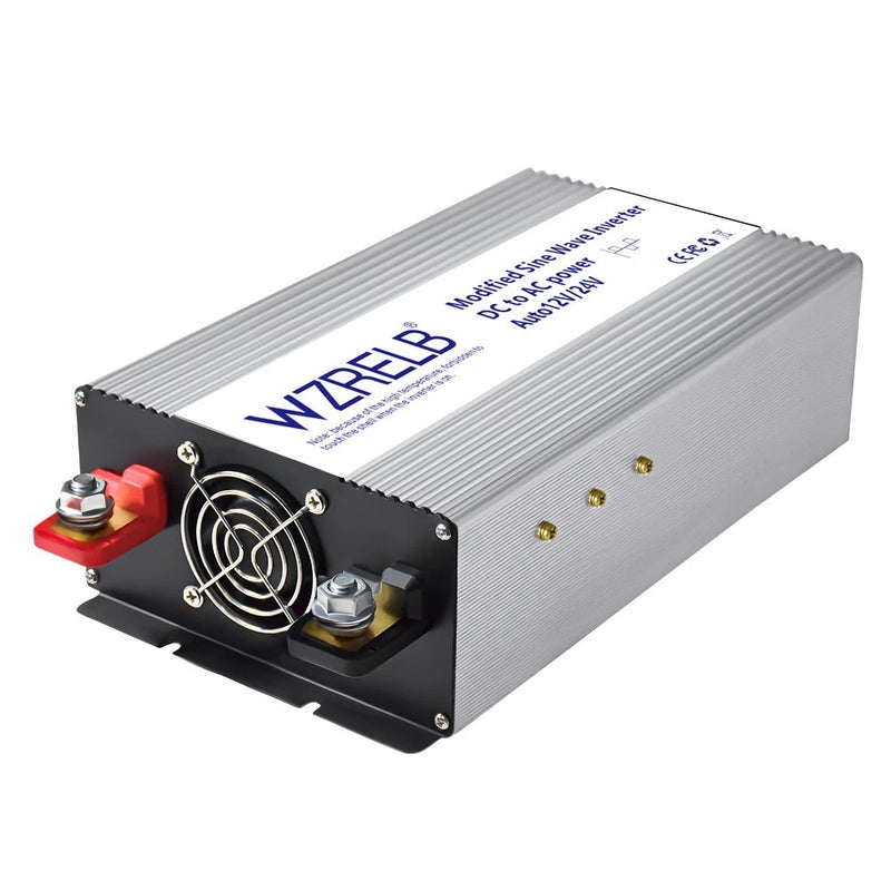 1500W Power Inverter 12V 24V DC to AC 120V Power Converter Truck Home Solar Car