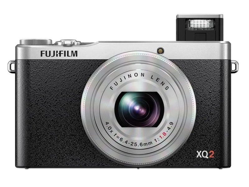 Good Condition FUJIFILM XQ2 Digital Camera W/SDcard Charger Tested Black/Silver