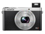 Good Condition FUJIFILM XQ2 Digital Camera W/SDcard Charger Tested Black/Silver