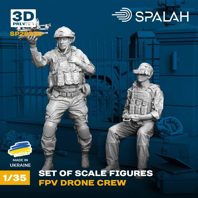 Set of figures FPV drone Crew Scale Figure Model 1:35 Spalah SP26335