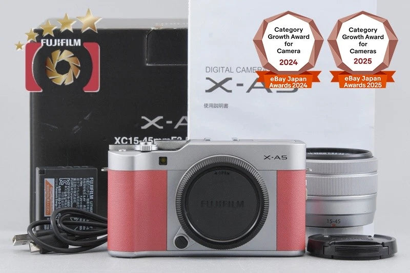 Fujifilm X-A5 Pink 24.2 MP Digital Mirrorless Camera 15-45 Lens w/ Box