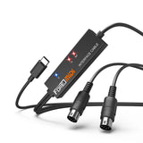 MIDI to USB Interface with USB -MIDI Cable with Input&Output Work with MIDI K...