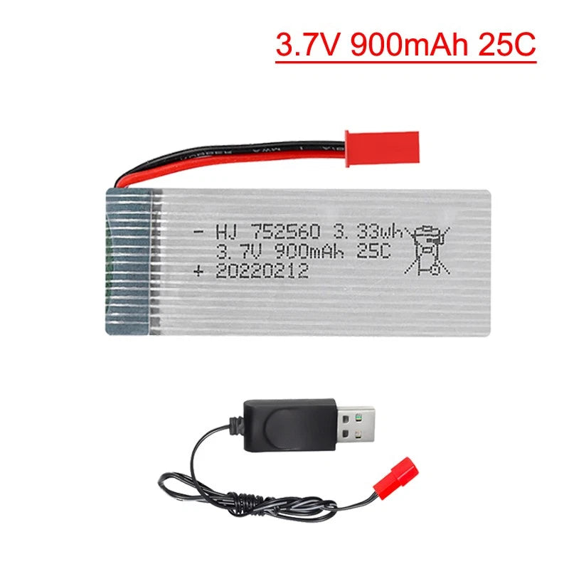 3.7V 900mAh Li-ion Battery For X5 X5C X5SC X5SW 8807 8807W A6 A6W M68 Rc Drone