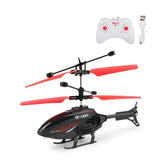 Two-Channel Remote Control Suspension Helicopter for Kids with Drop-Resistant De