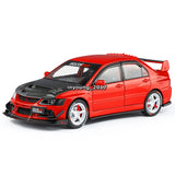 1/24 Mitsubishi Lancer EVO IX Model Car Diecast Toy Cars for Boys Kids Gifts Red Battery