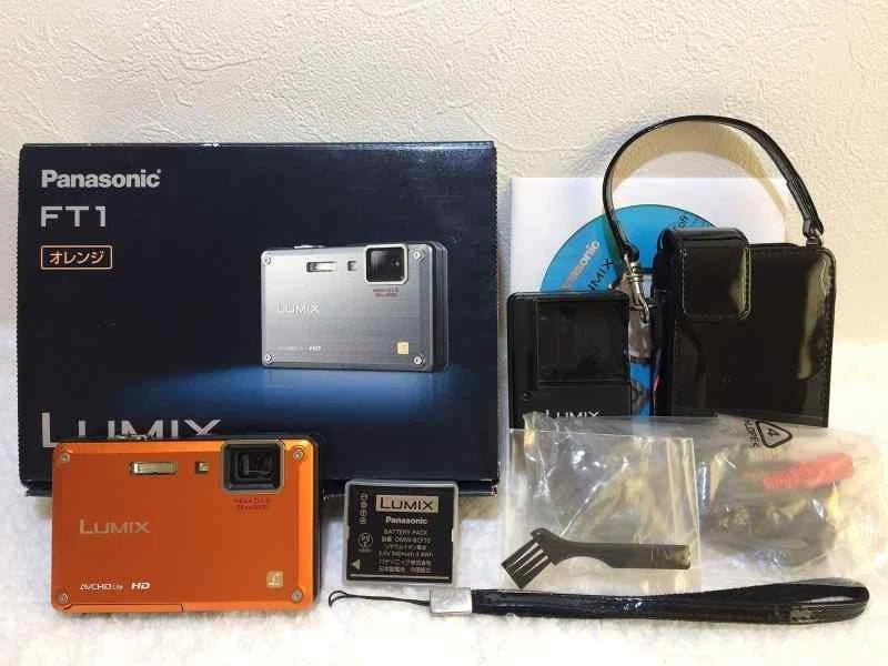 Panasonic LUMIX FT1 Waterproof Digital Camera Sunrise Orange From Japan