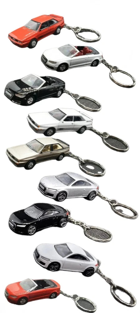Model Car Keyrings audi Diecast Metal Gift Collectable Keychains 1:76 scale