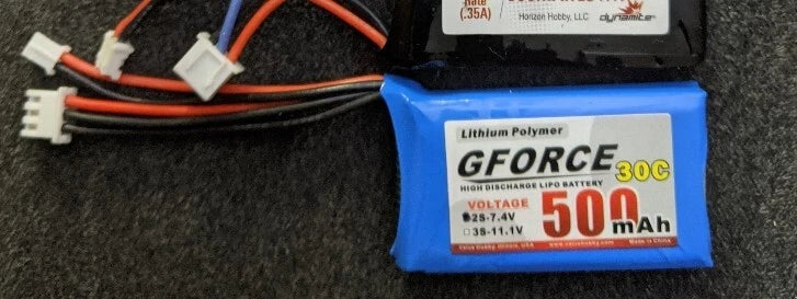 Long Run time  2S 7.4V 500mAh 30C Lipo Battery w/ PH2 Axial SCX24 Battery