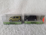 Norev HO 1/87 Scale 517760 Renault Modus Cars X 2 Plastic Model Cars Black Green