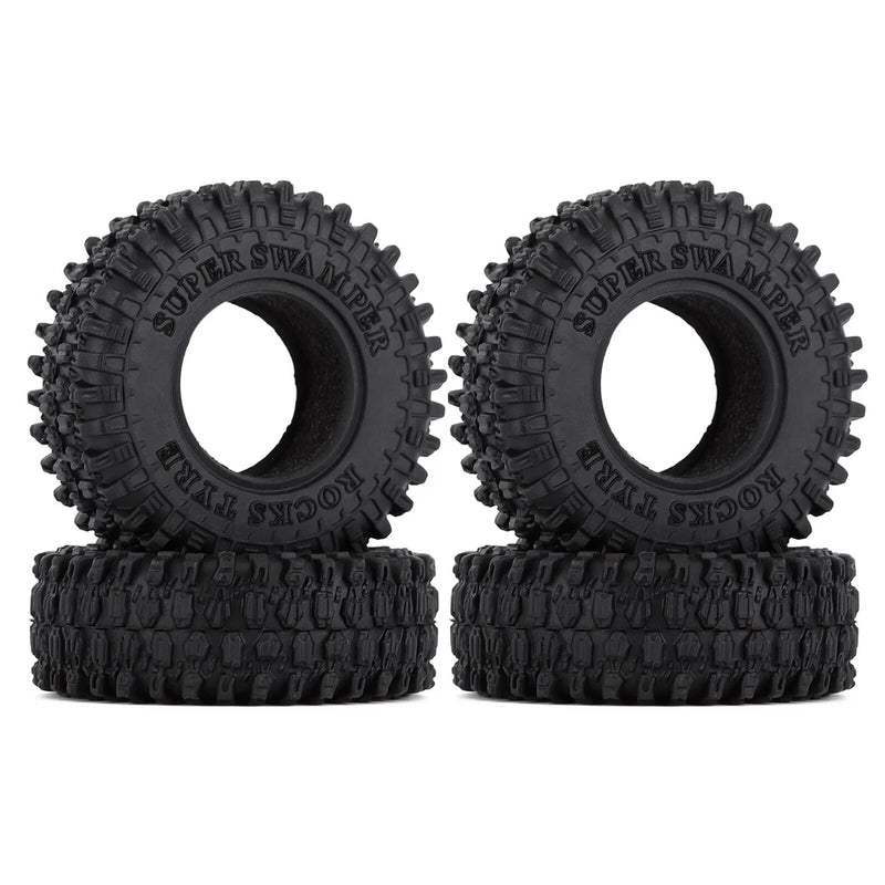 52*18mm 1.0" Soft Rubber Terrain Wheel Tires for 1/24 RC Crawler Car Axial SCX24