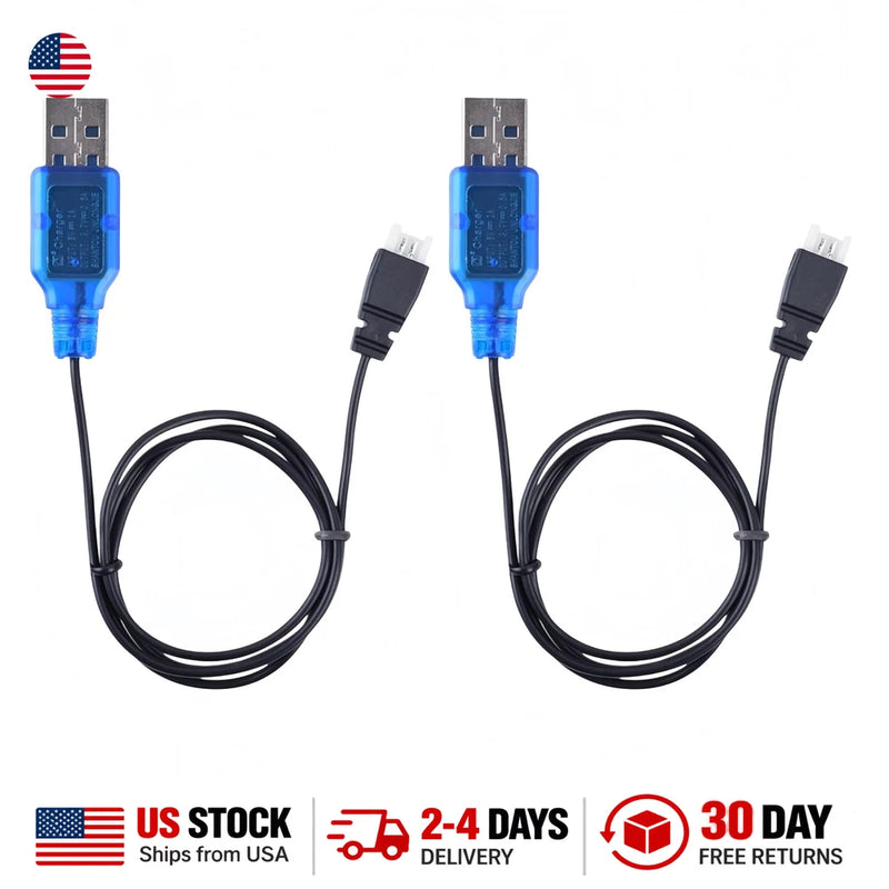 3.7V USB Li-po Li-ion Battery Charger Molex MX2.0 Plug for RC Car Boat Plane Battery