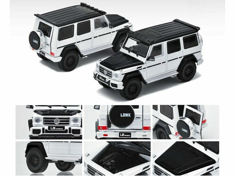 MERCEDES AMG G63 LB WORKS WAGON WHITE 1/64 DIECAST MODEL BY ERA CAR MB204X4SP27