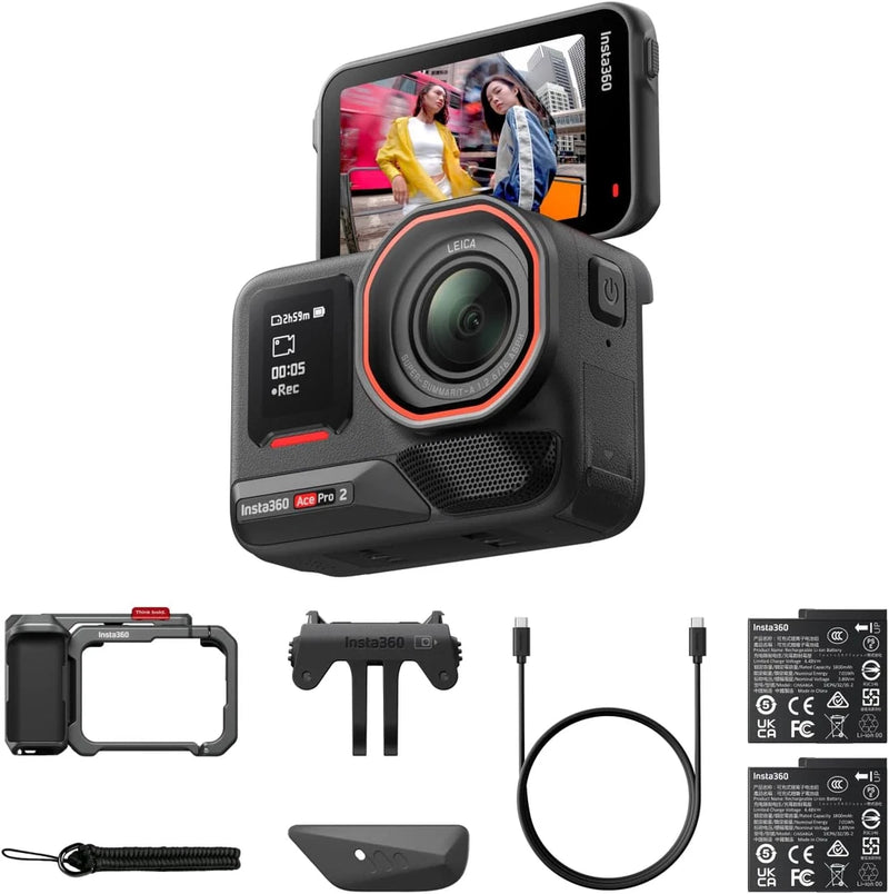 Insta360 Ace Pro 2 Xplorer Bundle Dual Battery- 8K Waterproof Action Camera Co-E