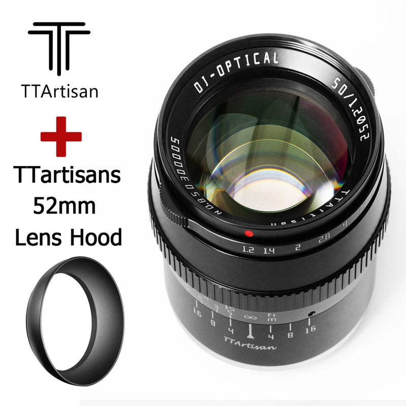 TTArtisans 50mm F1.2 APS-C Lens for Fujifilm Fuji X S10 XT200 XT4 XPro3 X-E2 XA1