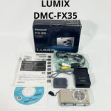 Panasonic LUMIX DMC-FX35 Gold Compact Digital Camera Tested Good Condition